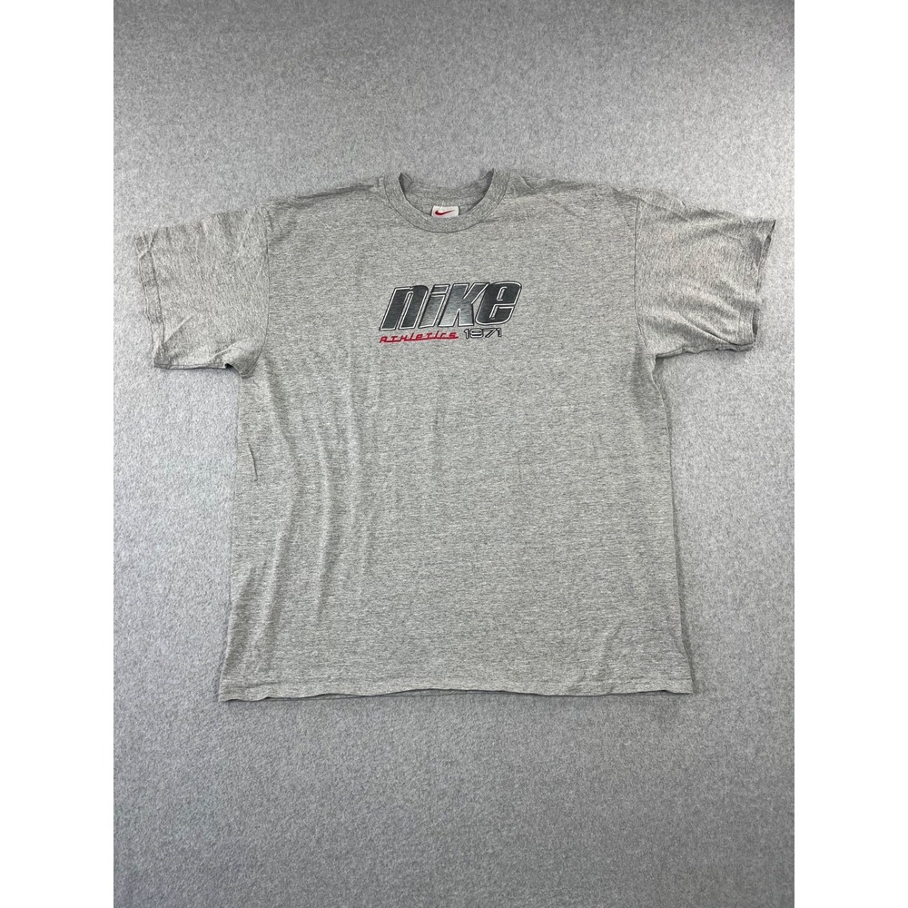 Vintage Nike Athletics 1971 T Shirt Mens XL Heather Gray Short Sleeve 1990s